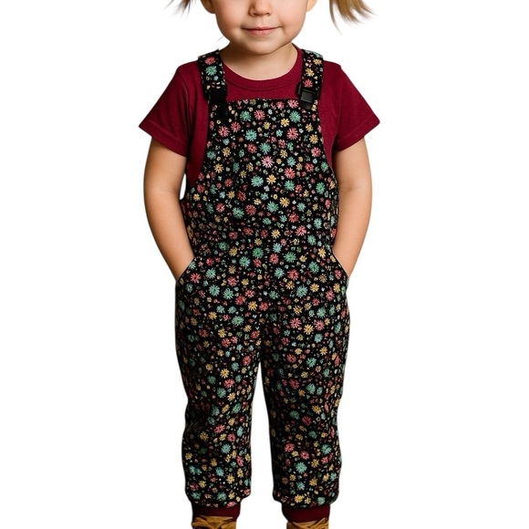 Hanna Anderson Floral Print Snow Suit Overalls - Picture 1 of 9